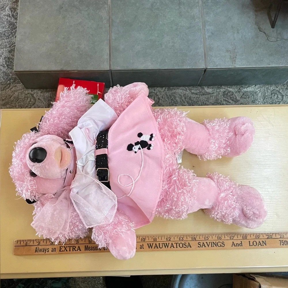 Build-A-Bear Pink Poodle Plush with Curly Fur and Fun Outfit and Accessories - Picture 13 of 13